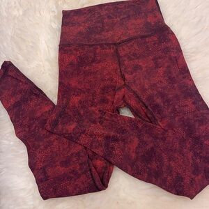 Lululemon Align Red Patterned Leggings limited edition size 4
